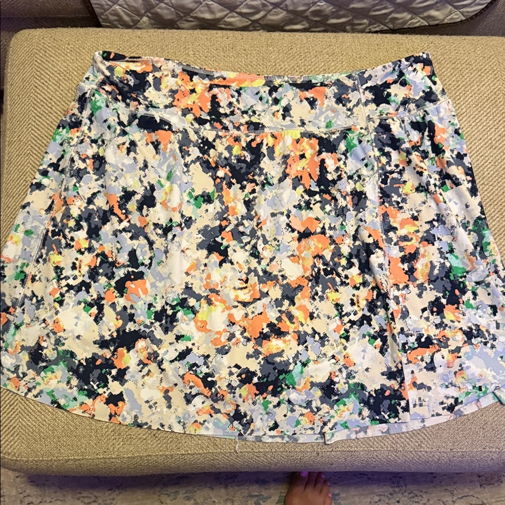 Lane Bryant Multicolor Abstract Skater Skirt